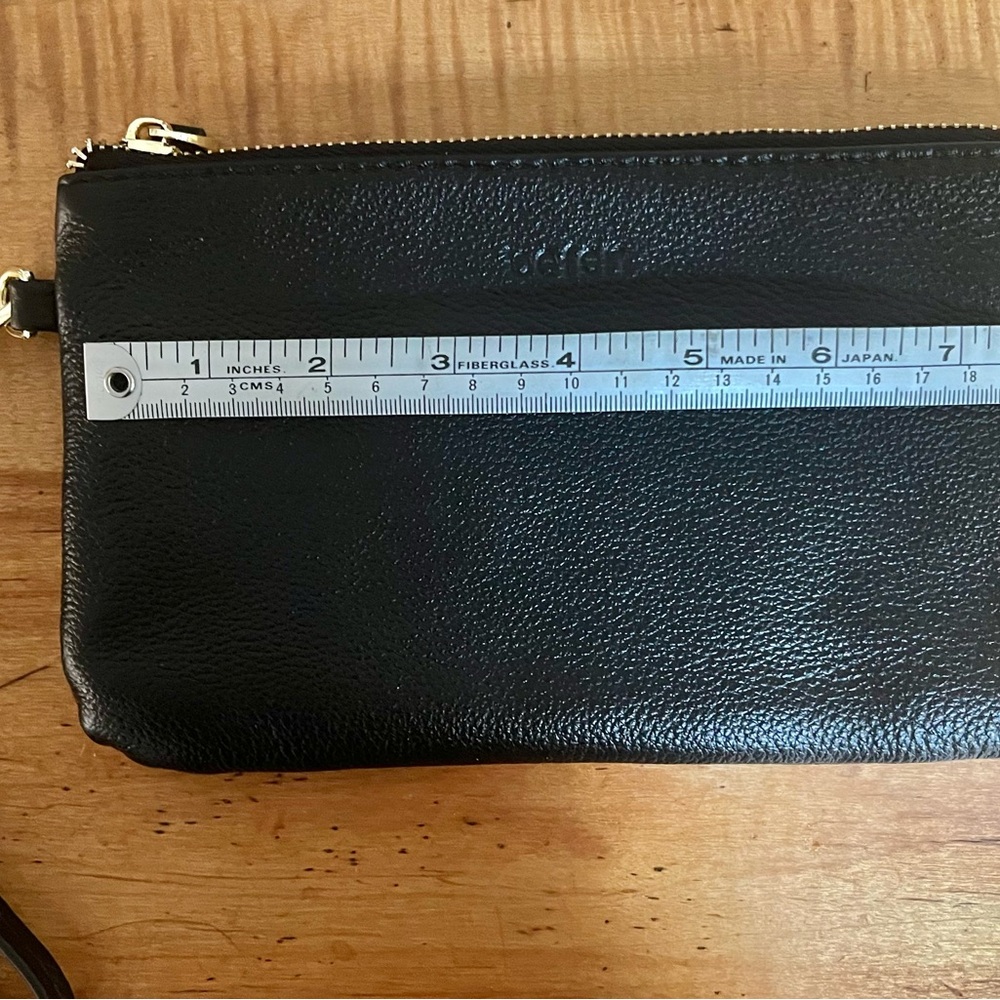 Sleek Black Leather BEFEN Wristlet - Picture 2 of 5